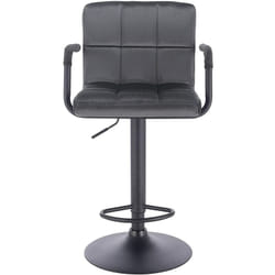 Tabouret de bar Tabouret avec dossier pour comptoir, bistro assise en velours, réglable en hauteur et 360⁰ rotatif, Gris foncé - Woltu