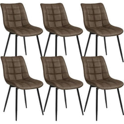 Chaise de Salle à Manger - WOLTU - Design Moderne - Similicuir - Cadre en métal - Brun BH207br-6