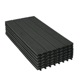 Lot de 6 Dalle de sol Revêtement Carrelage, 1 m², 30x60 cm, Anthracite - Woltu