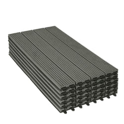 Lot de 6 Dalle de sol Revêtement Carrelage, 1 m², 30x60 cm, Gris Clair - Woltu