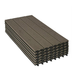 Lot de 6 Dalle de sol Revêtement Carrelage, 1 m², 30x60 cm, Brun - Woltu