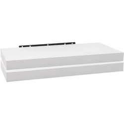 Woltu - Lot de 2 Étagère Murale pour Salon, Cuisine, Chambre, Salle de Bain, 25x22, 9x3, 8cm, Blanc, RG9365ws-2