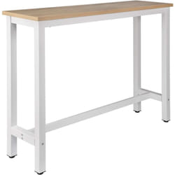 Table de bar Woltu Table de bistrot, Table à manger, Structure en métal, Plateau en mdf, 140x40x100 cm, Hêtre Foncé