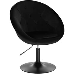 Woltu - Tabouret de Bar Fauteuil de bar en velours réglable, Chaise de loisir rotatif, hauteur réglable, Noir