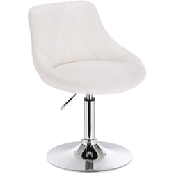 Tabourets de Bar Woltu comptoir réglable en Hauteur et pivotante, en Similicuir Structure métallique, Blanc