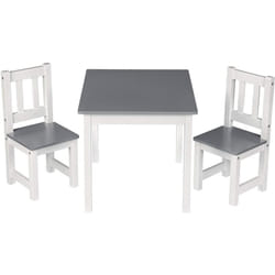 Combinaison de table et chaises en bois pour enfants, 1 x table d'enfant + 2 chaises pour enfants d'âge préscolaire - Woltu