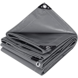 Woltu - Bâche de Protection en pvc Poids 500 g/m² bâche Industrielle Couverture étanche, 3x4m, Gris Foncé