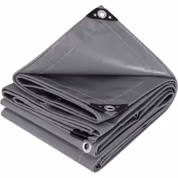 WOLTU Bâche de Protection en PVC Poids 500g-m² bâche Industrielle Couverture étanche3x6mGris Foncé