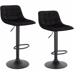Description générale Découvrez notre ensemble de 2 tabourets de bar en velours et métal, alliant confort et design moderne. A ...