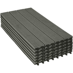 Wpc Dalle de sol Revêtement Carrelage 30x60cm, pour jardin terrasse, Gris Clair 12 pièce/2 m², GTF005hgr-2 - Woltu