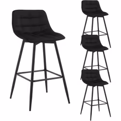 Description générale Ensemble de 4 tabourets de bar au design moderne, alliant confort et esthétique. Ces tabourets sont doté ...