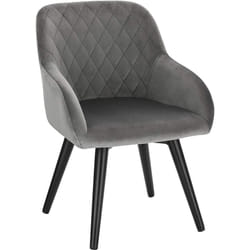 Woltu - Chaise Enfant Hauteur de l'assise 29cm, Petite Chaise Enfant en Velours avec Dossier Structure en métal, Gris