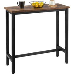 Woltu - Table de Bar industriel avec Cadre en Métal, Table de bistrot, Table à Manger Plateau en aggloméré 100x40x100cm, Bois Vintage