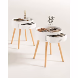 Description générale La table de chevet scandinave allie élégance et fonctionnalité. Avec son design moderne et sa finition e ...