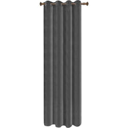 1PC Rideau Occultant avec œillets Rideaux en Velours de 300 g/m² Tombé Lourd de Fenêtre Thermique, 140x270 cm Gris Foncé - Woltu