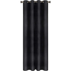 Woltu - 1PC Rideau Occultant avec œillets Rideaux en Velours de 300 g / m² Tombé Lourd de Fenêtre Thermique, 140x270 cm Noir