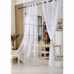 Information sur le produit: Fabriqué en 100% Polyester. effet transparent et souple. 8 oeillets en métal pour suspension. dia ...