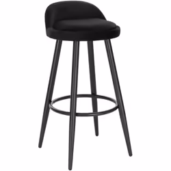 Description générale Le tabouret de bar allie un design moderne et une structure robuste. Son siège en velours doux est rembo ...