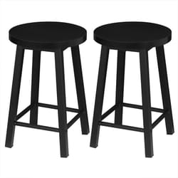 Woltu - Lot de 2 Chaises de Salle à Manger Industrielle Chaises de Cuisine en métal et aggloméré, tabourets pour la Maison et Le Salon, Noir