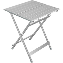Table de Camping en Aluminium, Table Pliable, 50, 5x47x59, 5cm, Argent - Woltu