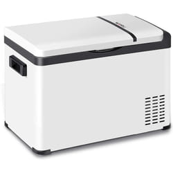 Woltu - Mini Frigo de Voiture Petit Réfrigérateur Portable Chaud/Froid, Glacière Électrique 30L, 61x32x40 cm, Blanc