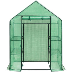 Serre de Jardin pe Woltu Serre légumes avec Porte, 143x73x195cm, Vert