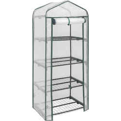 Serre de Jardin pe, Serre pour légumes avec Porte, Blanc, 69x49x158cm - Woltu