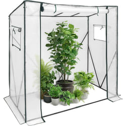 Serre de jardin imperméable WOLTU, Bâche PE demi-translucide 130g/m2, 200x77x146/169cm
