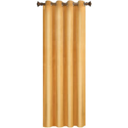 1PC Rideau Occultant avec œillets Woltu Rideaux en Velours de Tombé Lourd de Fenêtre Thermique, Jaune Moutarde, 140x270 cm