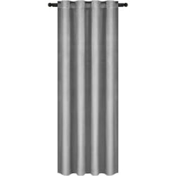 Woltu - 1PC Rideau Occultant avec Ruban Transparent Rideaux en Velours de Tombé Lourd de Fenêtre Thermique, Gris, 140x245cm