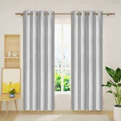 Lot de 2 Rideau Occultant avec œillets Woltu Rideaux en Velours de Tombé Lourd de Fenêtre Thermique, Gris Clair, 140x245 cm