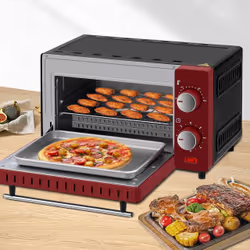Woltu BF10rsz 10 L 650 W Noir, Rouge Grill