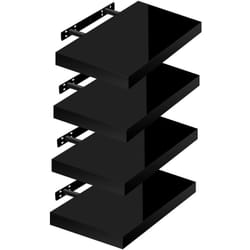 Woltu - Lot de 4 Étagère Murale Tablette Murale, Étagère à Livres, Panneau de Bois, 110x22, 9x3, 8cm, Blanc, RG9483ws-4