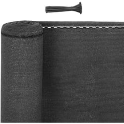 Brise-Vue d'intimité Woltu Contre Le Vent, Anthracite, 1, 8x10m, 180 g/m²
