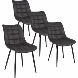 Information sur le produit: Confortable & Ergonomique: ❤ Cette chaise à manger a un dossier courbé moderne et un siège rembou ...