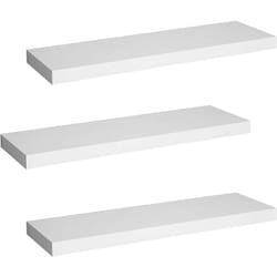 Woltu - tagère Murale, Étagère Suspendue, Étagère Flottante en mdf, Lot de 3, Blanc, pour Salon, Cuisine, Chambre, Salle de Bain etc
