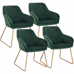 Description générale Cette chaise de salle à manger en velours doux et lisse allie confort et esthétique. Elle est conçue ave ...