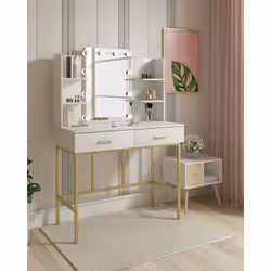 Description générale La table de maquillage avec miroir LED est le meuble parfait pour organiser vos produits de beauté. Avec ...
