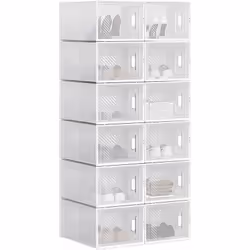 Description générale Avec ce lot de boîtes à chaussures empilables, l'organisation de vos chaussures devient un jeu d'enfant. ...