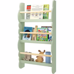 Description générale Cette bibliothèque murale pour enfants est conçue pour offrir un espace de rangement sécuritaire et acce ...