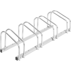 Woltu - Râtelier Vélo pour 4 Vélos, Range Vélo au Sol ou Mural, en Métal à Suspension, Argenté, 100, 5x32x27cm