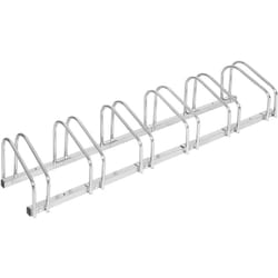 Woltu - Râtelier Vélo pour 6 Vélos Range Vélo au Sol ou Mural, en Métal à Suspension, Argenté, 160,5x32x27cm