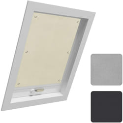 Woltu - Store pour Fenêtre de Toit, Rideau Occultant avec Ventouses, sans Perçage Protection Solaire, Beige, 60x93cm