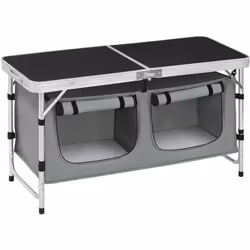Description générale Cette table de camping pliante est idéale pour le camping, les pique-niques et les activités en plein ai ...