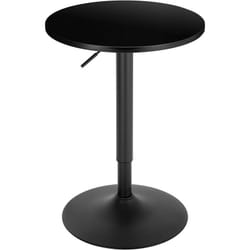 Table de Bar Ronde Woltu Réglable en Hauteur 69, 5-91, 5 cm, Pivotante à 360°, Table de Bistrot, Noir