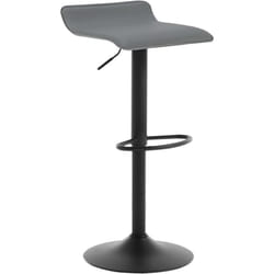 1 x Tabouret de Bar, réglable en Hauteur, Rotatif à 360 Dégrées, Gris - Woltu