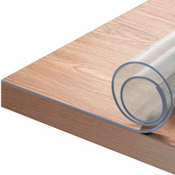 WOLTU Nappe 2mm Imperméable Transparente, Rectangulaire Nappe de Table en PVC, 90x160cm