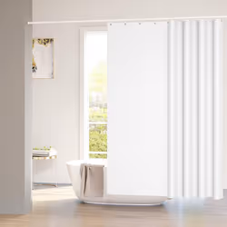 Caractéristiques exceptionnelles : -Le rideau de douche WOLTU en 100% polyester est imperméable. robuste et résistant. -Il em ...