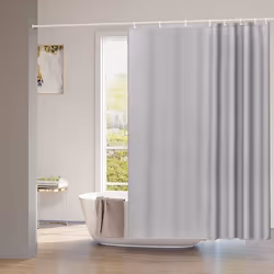 WOLTU Rideau de Douche Anti-moisissure Rideau de Baignoire 100% Polyester avec Œillets Ourlet Alourdi 180x180cm Gris
