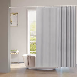 WOLTU Rideau de Douche Anti-moisissure Rideau de Baignoire 100% Polyester avec Œillets Ourlet Alourdi 180x180cm Gris